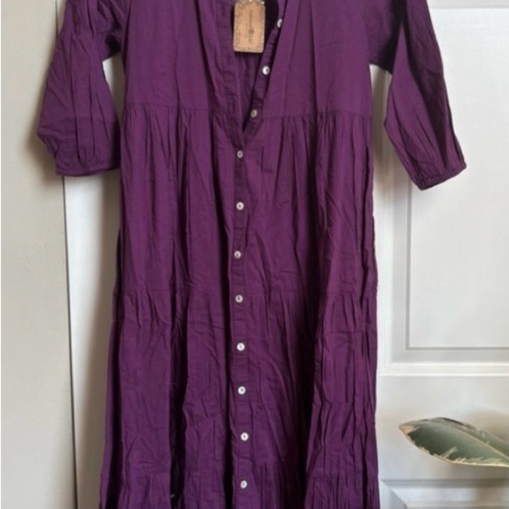 NATURAL LIFE plum maxi dress